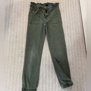 Joe's Jeans Paper bag Waist Olive Drawstring Pants